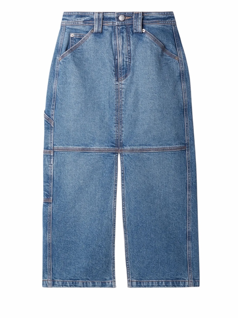 A.L.C. Medium Wash Denim Alden Skirt in Blue size 8 - Picture 9 of 10